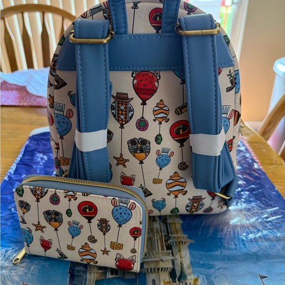 Loungefly Pixar Backpack and Coin Purse Set - Multicolor - Picture 2 of 6